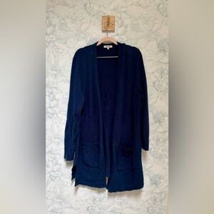 Madewell Ryder Long Cardigan — Alpaca/Merino Wool Blend — Medium — Cozy Blue